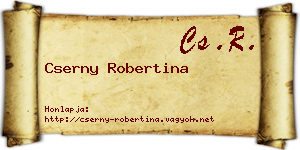 Cserny Robertina névjegykártya