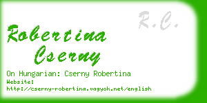 robertina cserny business card